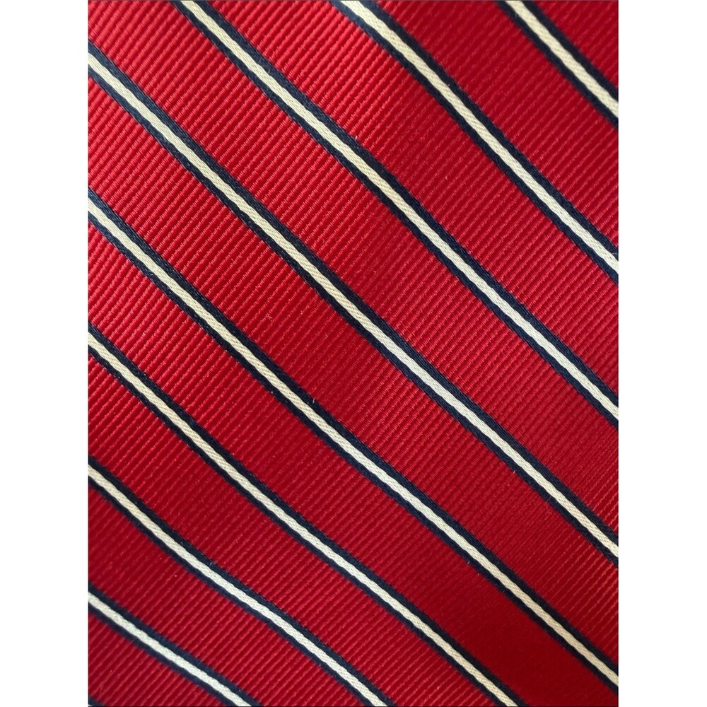 US Polo Association Classic Red White Blue Striped Men's Tie